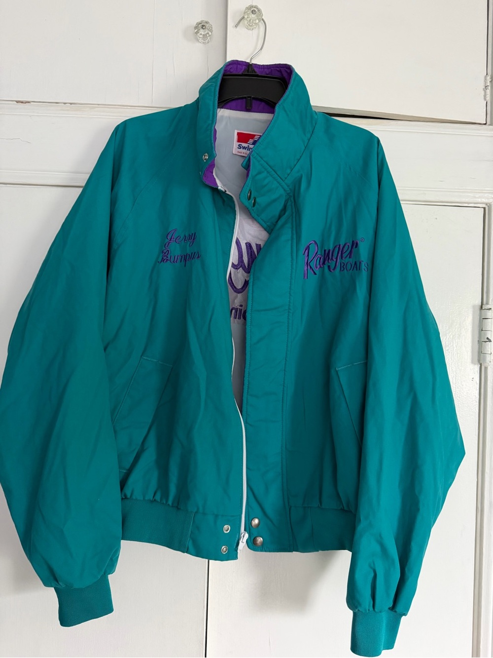 Teal Windbreaker Jacket